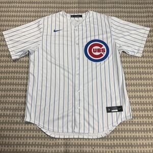 Nike MLB Chicago Cubs Men's Home Replica Pinstripe Jersey Whitening Men Sz L